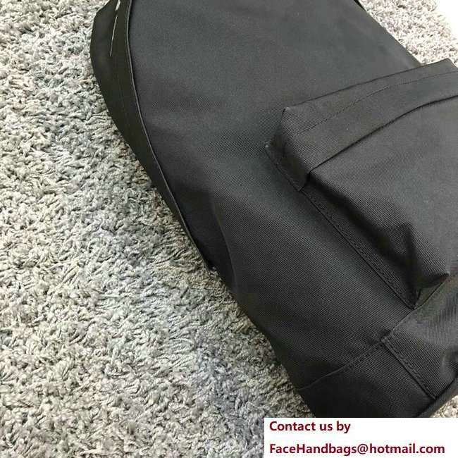 Balenciaga Explorer Canvas Backpack Bag with Logo Print Black 2018