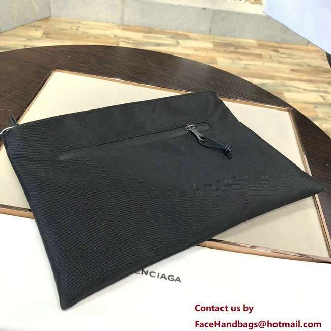 Balenciaga Explorer Nylon Pouch Clutch Small Bag with Logo Milano Paris Los Angeles 2018