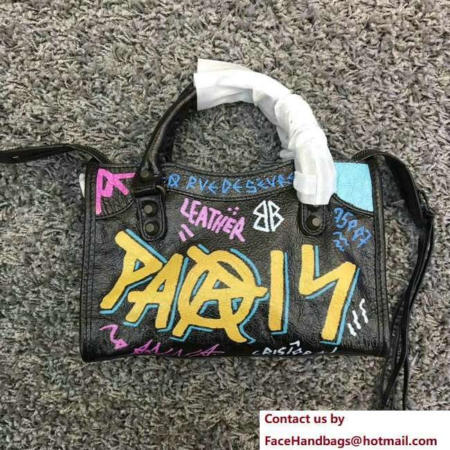 Balenciaga Graffiti Classic City Mini Bag 2018 - Click Image to Close