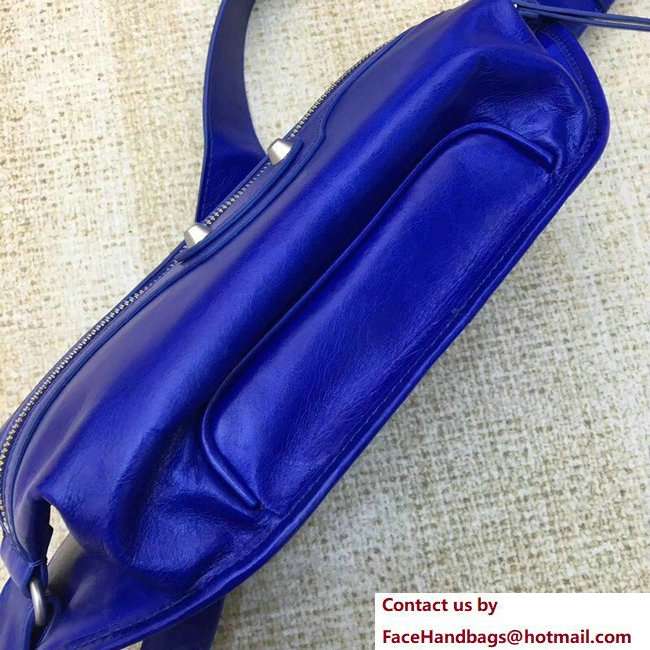 Balenciaga Neo Lift Paper Zip-Around Belt Chest Waist Bag Blue 2018 - Click Image to Close