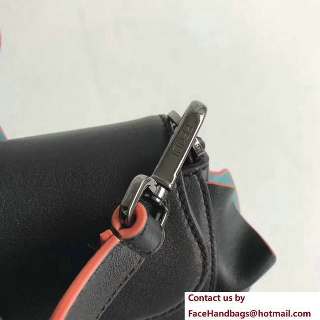 Fendi Baguette Shoulder Bag with Wave Edge Black 2018 - Click Image to Close