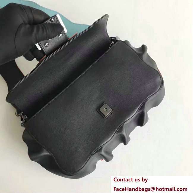 Fendi Baguette Shoulder Bag with Wave Edge Black 2018 - Click Image to Close