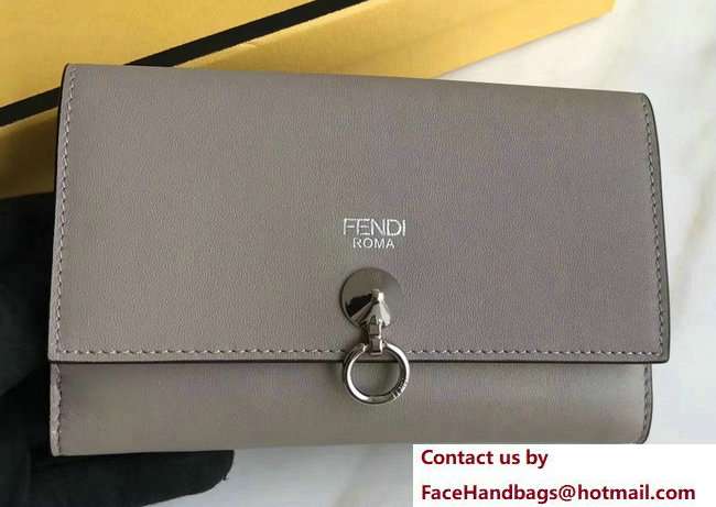 Fendi By The Way Medium Wallet Gray 2018 Fendi By The Way Medium Wallet Gray 2018