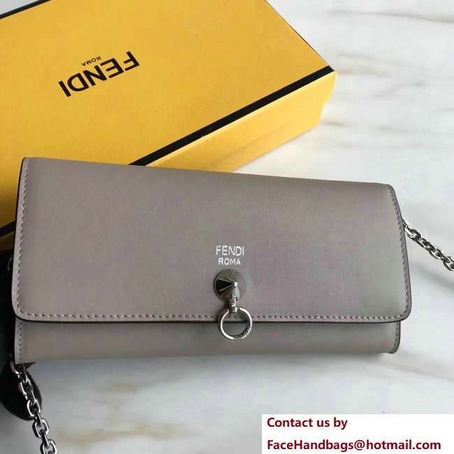 Fendi Continental By The Way Wallet On Chain Woc Bag Gray 2018