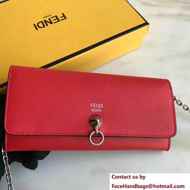 Fendi Continental By The Way Wallet On Chain Woc Bag Red 2018