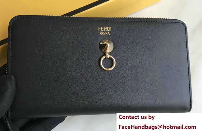 Fendi Continental By The Way Zip Around Wallet Black 2018