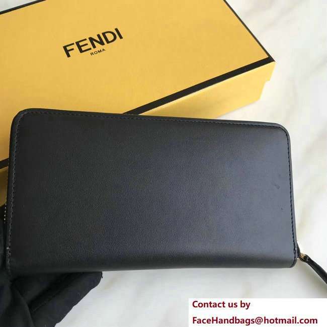 Fendi Continental By The Way Zip Around Wallet Black 2018