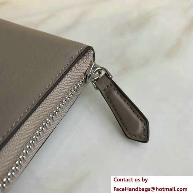 Fendi Continental By The Way Zip Around Wallet Gray 2018 - Click Image to Close