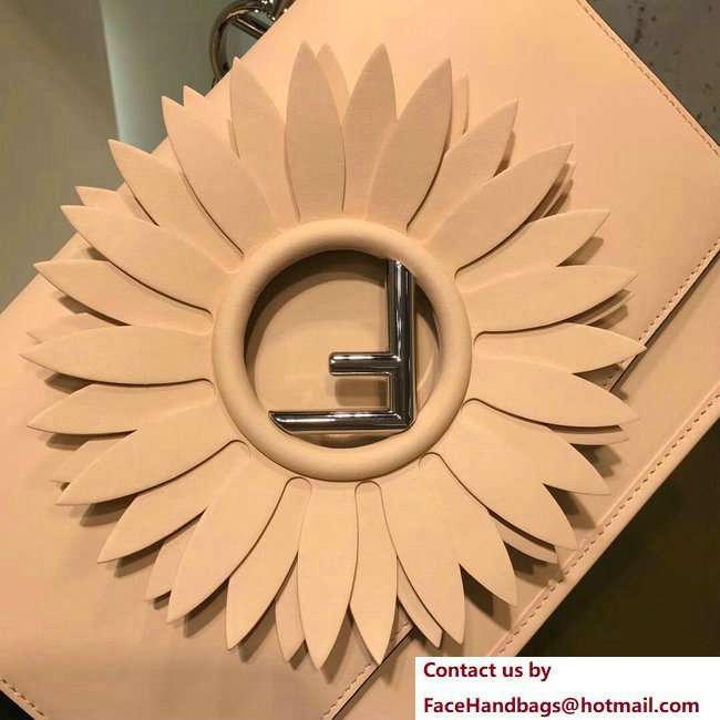 Fendi Daisy Flower Medium Kan I F Logo Bag Nude 2018 - Click Image to Close