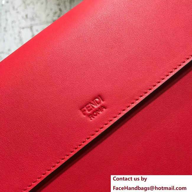 Fendi Daisy Flower Medium Kan I F Logo Bag Red 2018 - Click Image to Close