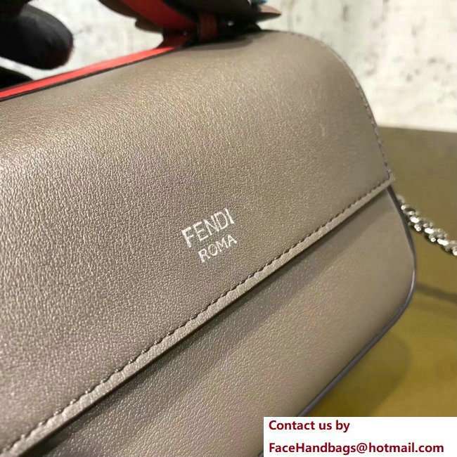Fendi Double Micro Baguette Shoulder Bag Flowerland Cherry Red/Etoupe 2018 - Click Image to Close