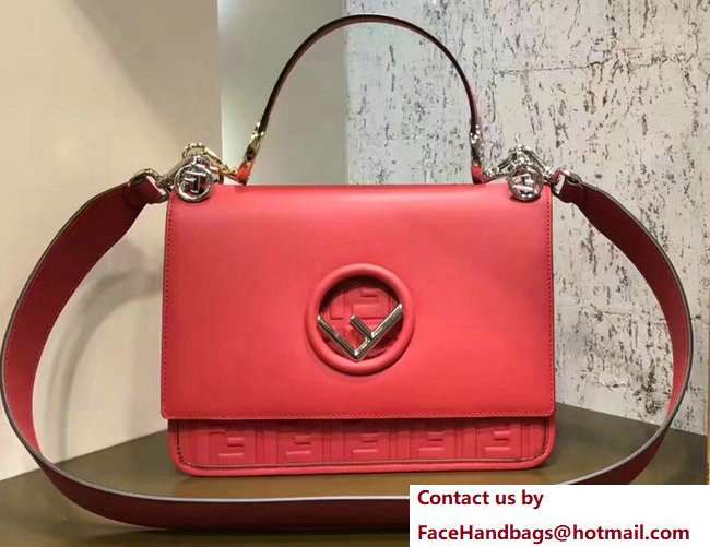 Fendi Embossed FF Medium Kan I F Logo Bag Red 2018 Fendi Embossed FF Medium Kan I F Logo Bag Red 2018