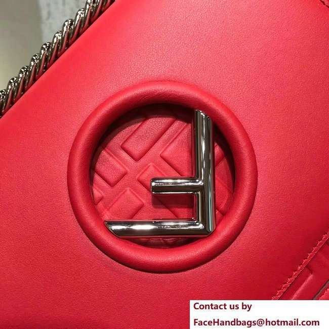 Fendi Embossed FF Mini Kan I F Logo Bag Red 2018
