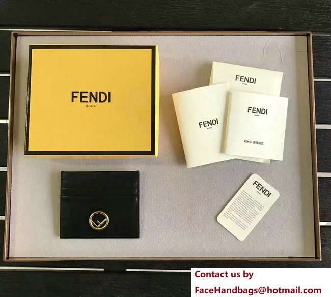Fendi F Logo Card Holder Black 2018 - Click Image to Close