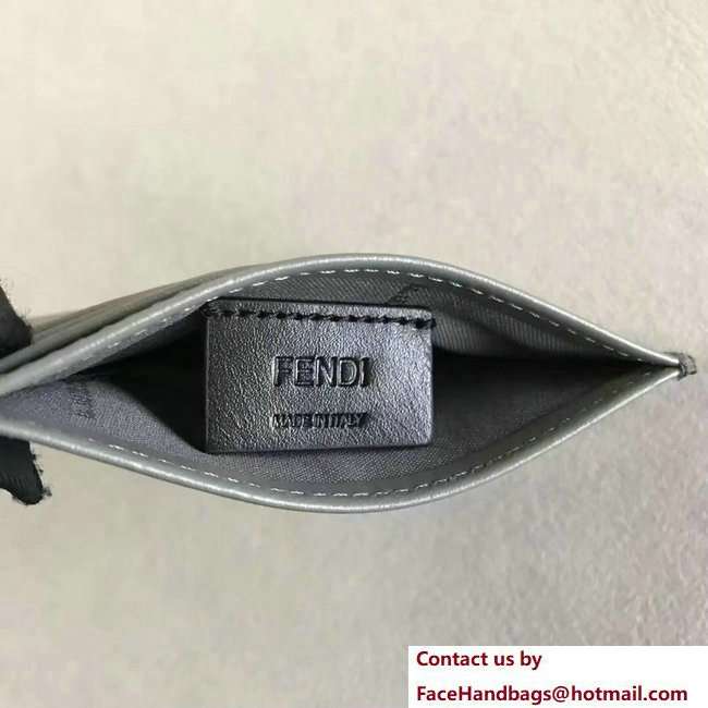 Fendi F Logo Card Holder Green Gray 2018 - Click Image to Close