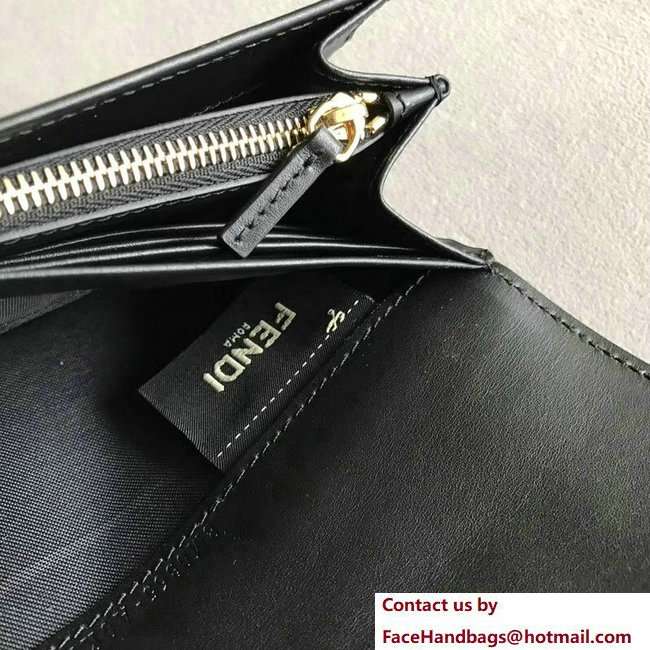 Fendi F Logo Continental Wallet Black 2018
