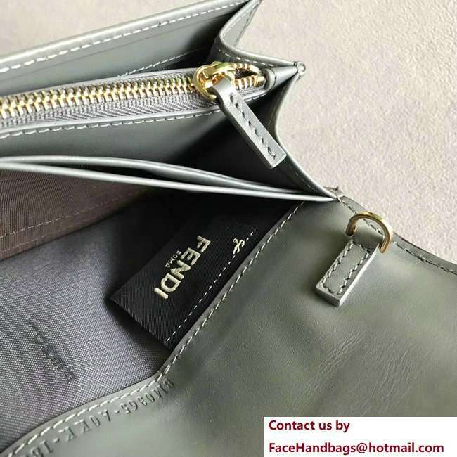 Fendi F Logo Continental Wallet On Chain Woc Bag Green Gray 2018
