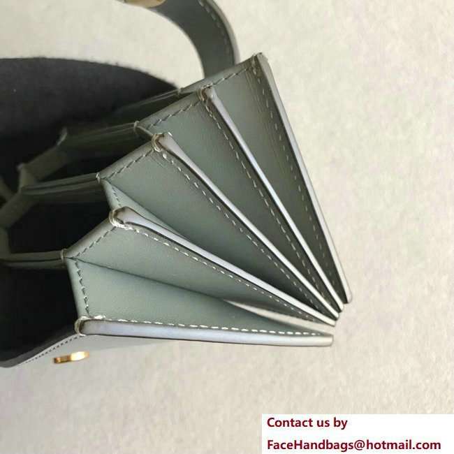 Fendi F Logo Flat Card Holder Green Gray 2018 - Click Image to Close