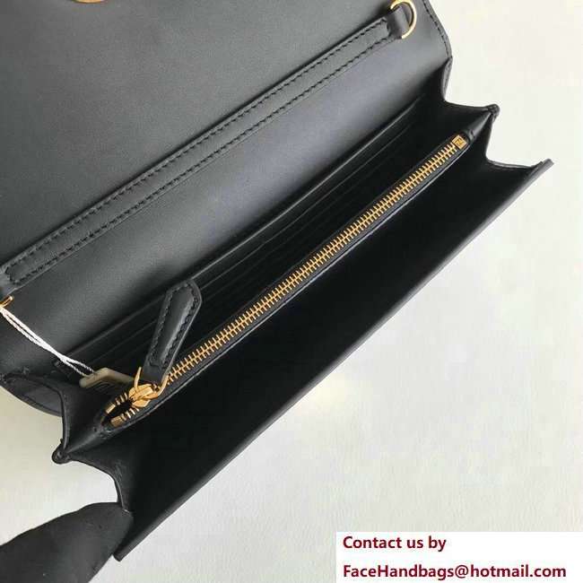 Fendi F Logo Wallet On Chain Woc Mini Bag Daisy Flowers Black 2018