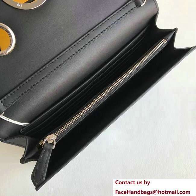 Fendi F Logo Wallet On Chain Woc Mini Bag Multicolour Elaphe Grommets Black 2018