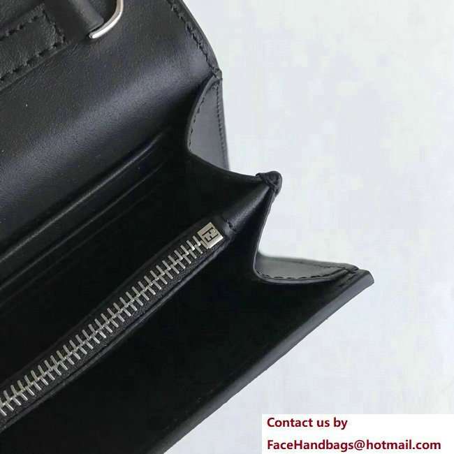 Fendi F Logo Wallet On Chain Woc Mini Bag Pearls Black 2018 - Click Image to Close