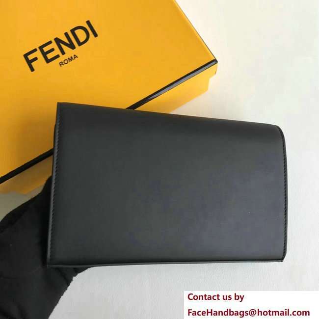 Fendi F Logo Wallet On Chain Woc Mini Bag Studs Black 2018 - Click Image to Close