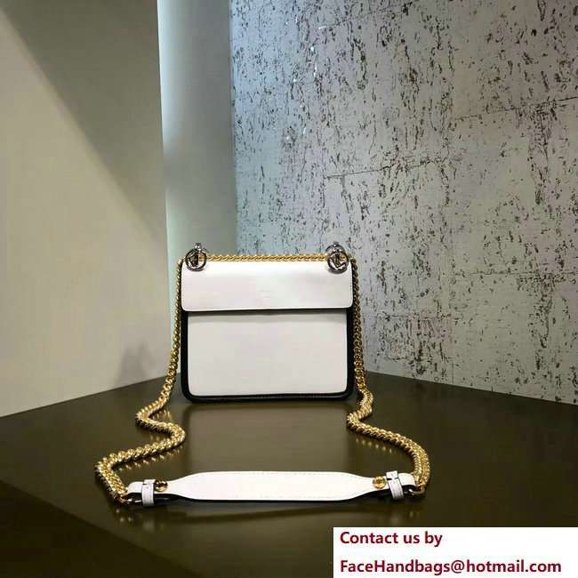 Fendi Grommets and Crystals Mini Kan I F Logo Bag White 2018 - Click Image to Close
