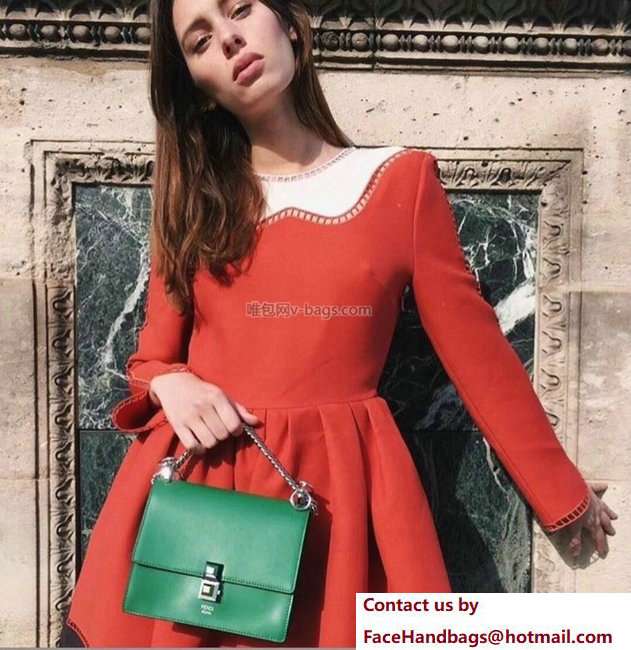 Fendi Kan I Crossbody Mini Bag Green 2018 - Click Image to Close