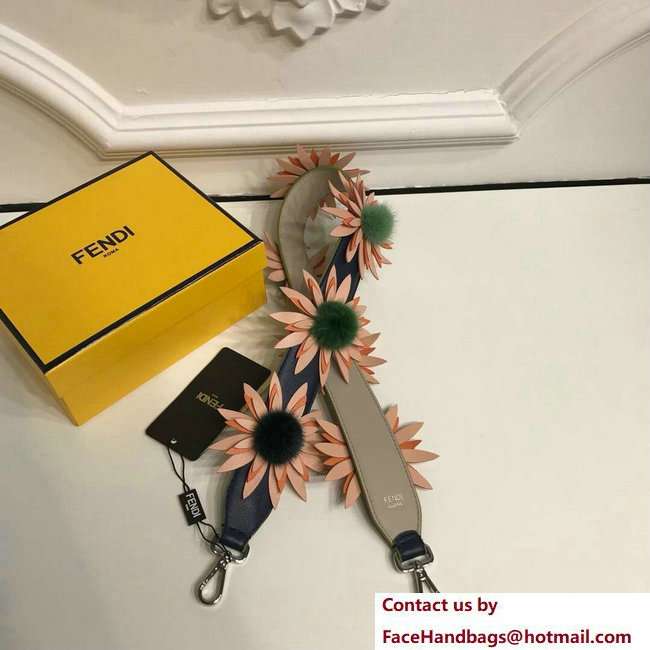 Fendi Leather Long Shoulder Strap You Daisy Flowers and Fur 2018 - Click Image to Close