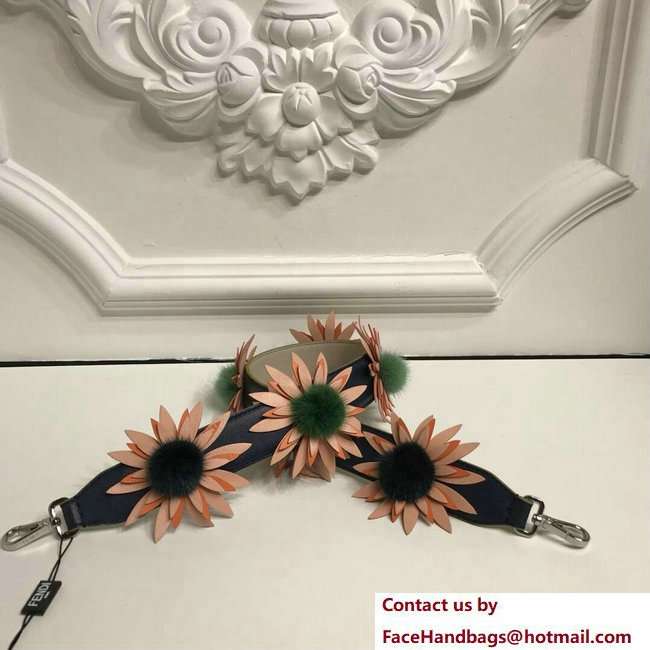Fendi Leather Long Shoulder Strap You Daisy Flowers and Fur 2018 - Click Image to Close