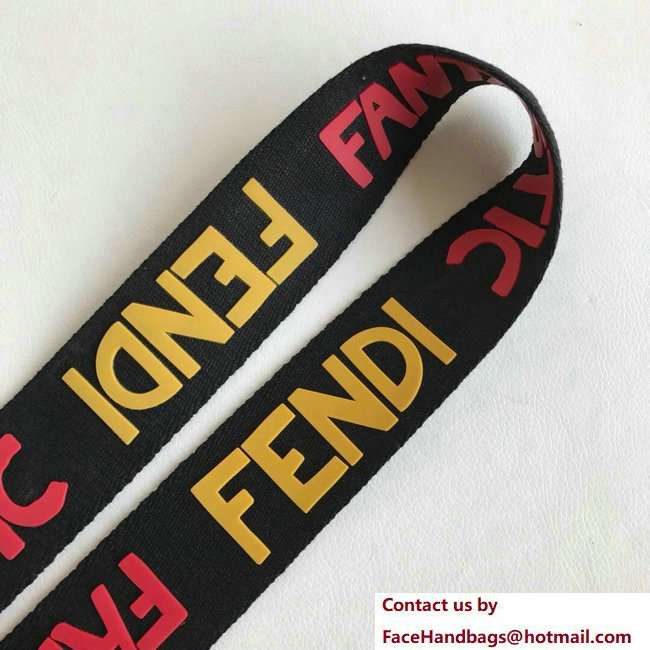 Fendi Leather Long Shoulder Strap You FANTASTIC FENDI Writing 2018