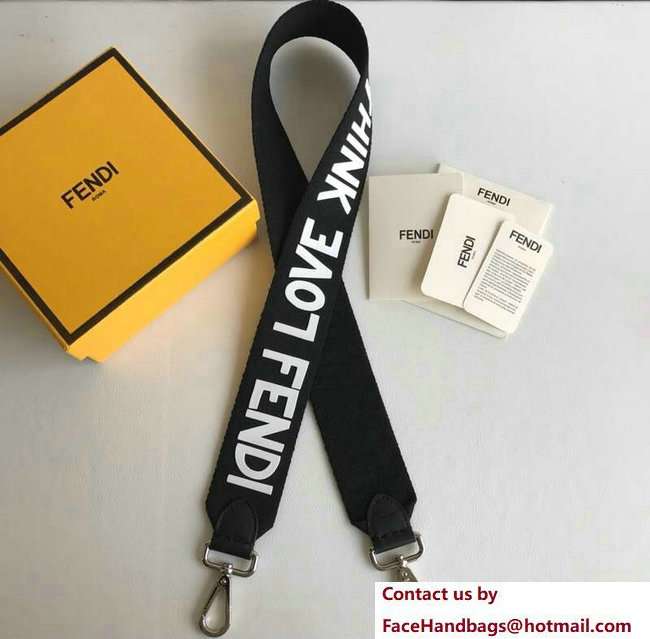 Fendi Leather Long Shoulder Strap You FENDI THINK LOVE Writing 2018 - Click Image to Close