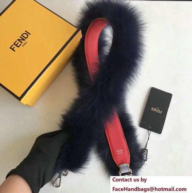 Fendi Leather Long Shoulder Strap You Fox Fur 2018