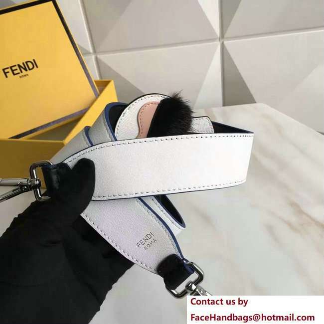 Fendi Leather Long Shoulder Strap You Karlito Black/White 2018 - Click Image to Close