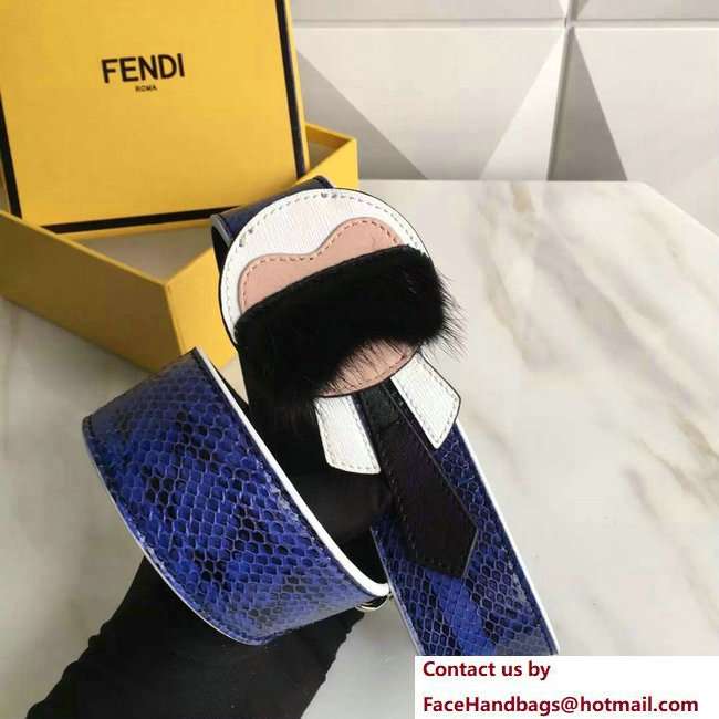 Fendi Leather Long Shoulder Strap You Karlito Python 2018 - Click Image to Close