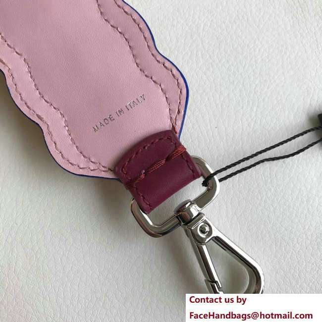 Fendi Leather Long Shoulder Strap You Pearls Burgundy/Pink 2018 - Click Image to Close