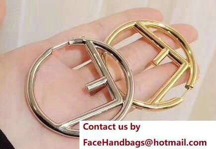 Fendi Logo Metal Round Earrings 2018 Fendi Logo Metal Round Earrings 2018