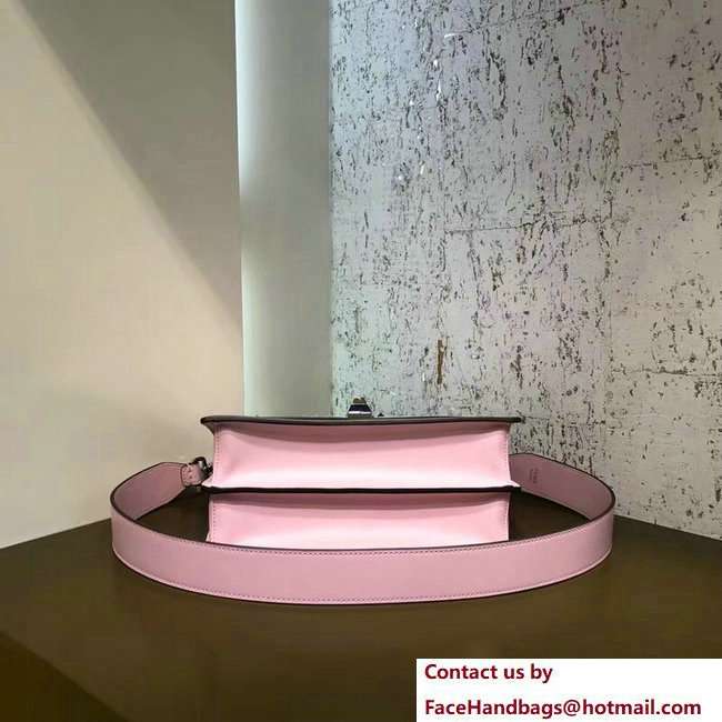 Fendi Logo Studded Kan I Medium Top Handle Bag Pink 2018 - Click Image to Close