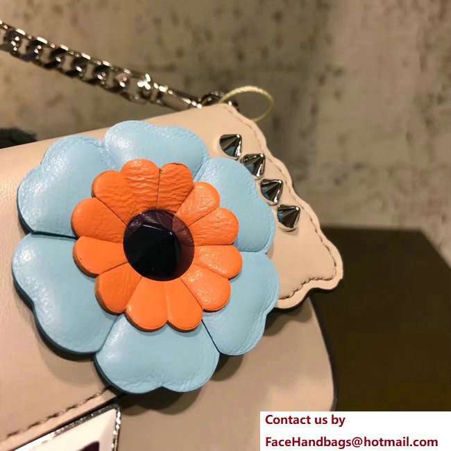 Fendi Micro Baguette Shoulder Bag Beige Flower Faces and Legs With Shoes 2018 - Click Image to Close