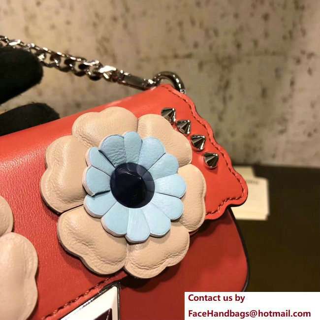 Fendi Micro Baguette Shoulder Bag Red Flower Faces and Legs With Shoes 2018