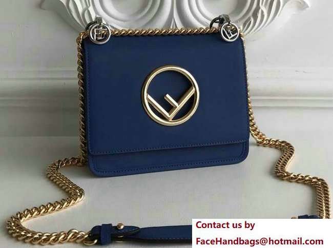 Fendi Mini Kan I F Logo Bag Blue 2018 Fendi Mini Kan I F Logo Bag Blue 2018