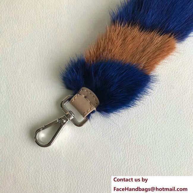 Fendi Mini Short Shoulder Strap You Mink Fur Blue/Brown 2018