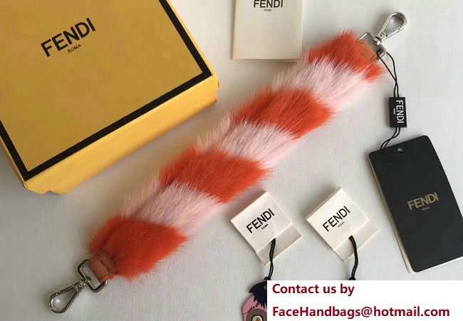 Fendi Mini Short Shoulder Strap You Mink Fur Orange/Pink 2018 - Click Image to Close