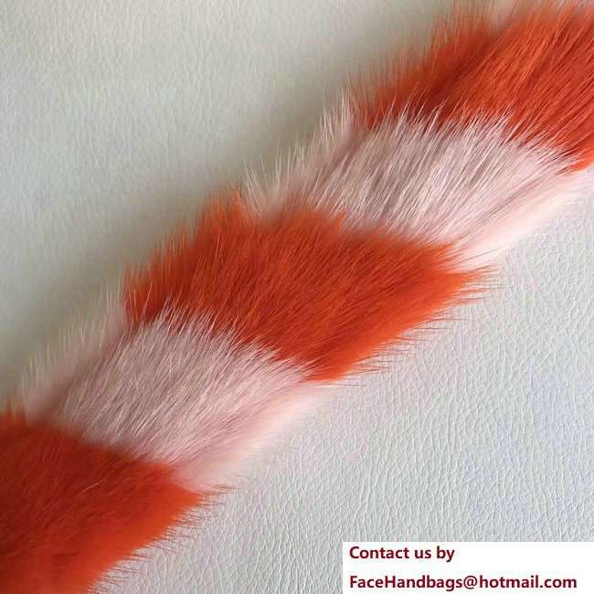 Fendi Mini Short Shoulder Strap You Mink Fur Orange/Pink 2018 - Click Image to Close