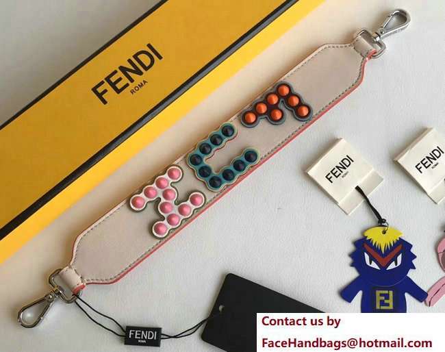 Fendi Mini Short Shoulder Strap You Multicolour Studs FUN Creamy 2018 - Click Image to Close