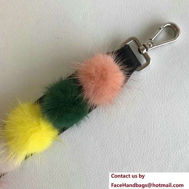 Fendi Mini Short Shoulder Strap You Multicoloured Mink Fur Pompoms 2018 - Click Image to Close