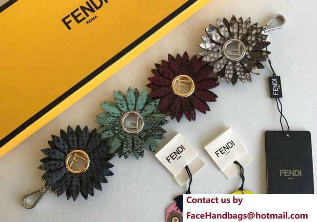 Fendi Mini Short Shoulder Strap You Python Daisy Flowers F Logo 2018 - Click Image to Close