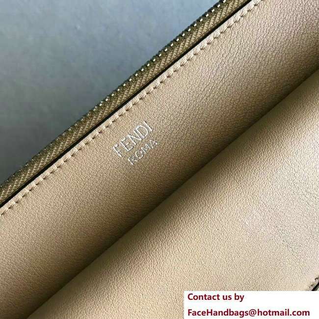 Fendi Multicoloured Plexiglass Studs Leather Mini Pouch Clutch Shoulder Bag Apricot 2018