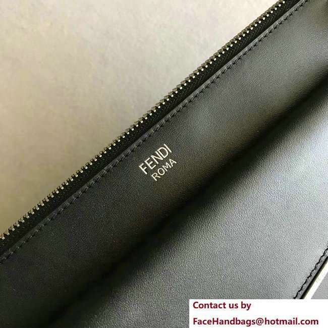Fendi Multicoloured Plexiglass Studs Leather Mini Pouch Clutch Shoulder Bag Black 2018