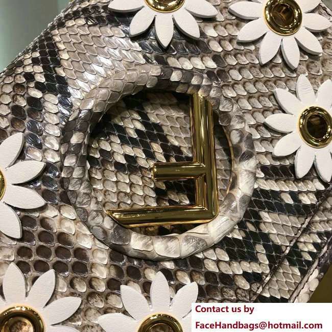 Fendi Python Mini Kan I F Logo Bag Daisy Flower Grommets 2018